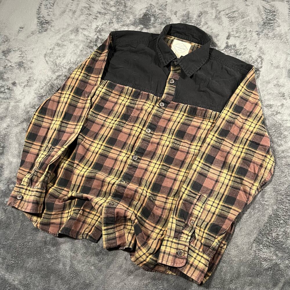 Vintage 90s 100% Cotton Plaid Flannel Cabincore Gorpcore Cozycore Western